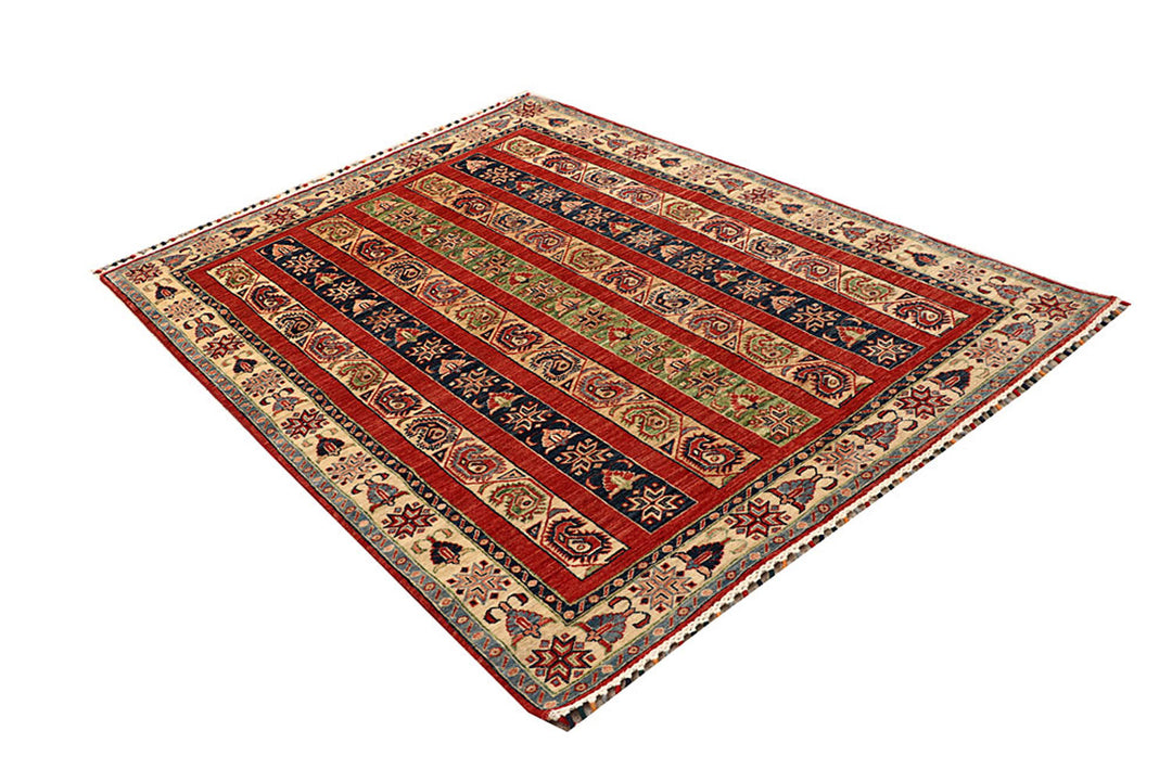 Multi Colored Kazak 4'  10" x 6'  4" - No. QA55162