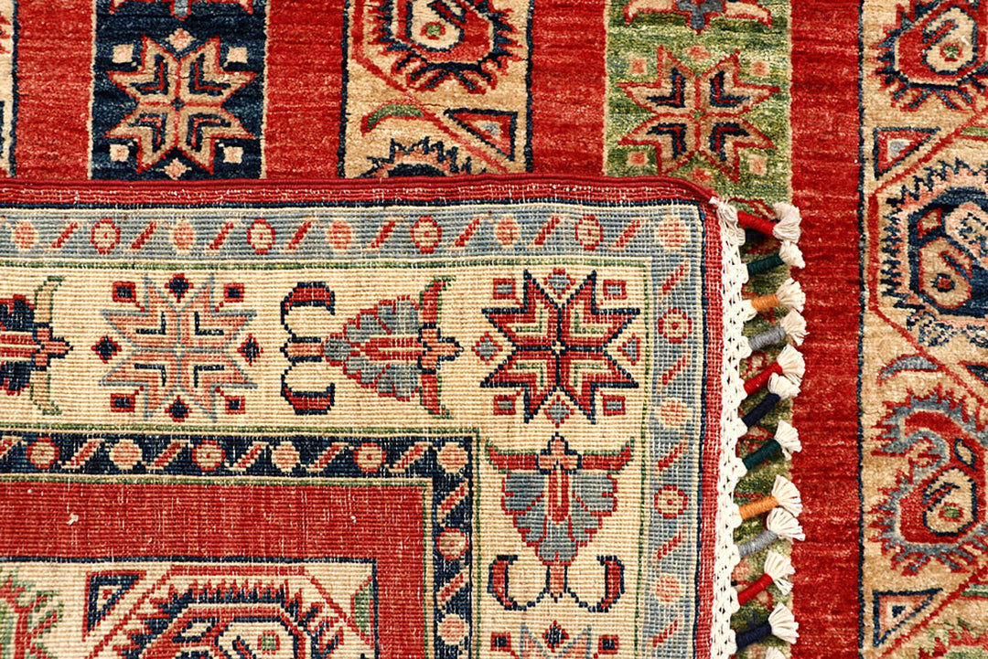 Multi Colored Kazak 4'  10" x 6'  4" - No. QA55162