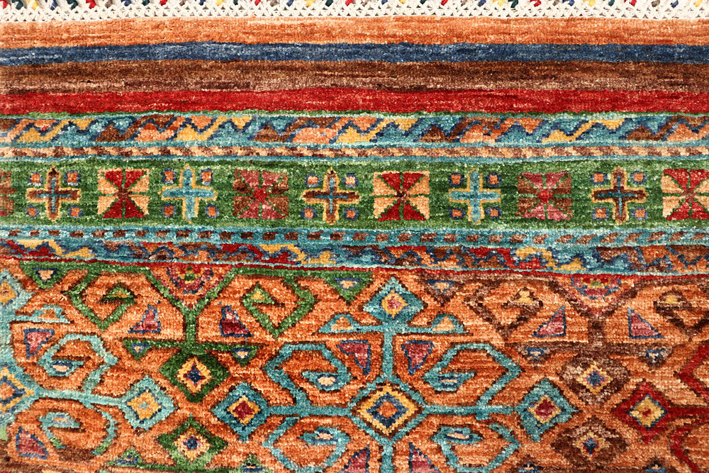 Multi Colored Kazak 4' 10 x 6' 10 - No. 67251 - ALRUG Rug Store