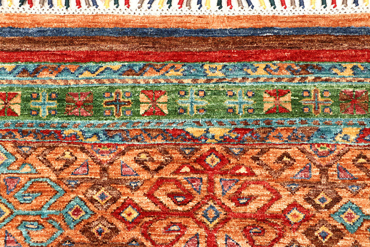 Multi Colored Kazak 4' 10 x 6' 10 - No. 67251 - ALRUG Rug Store
