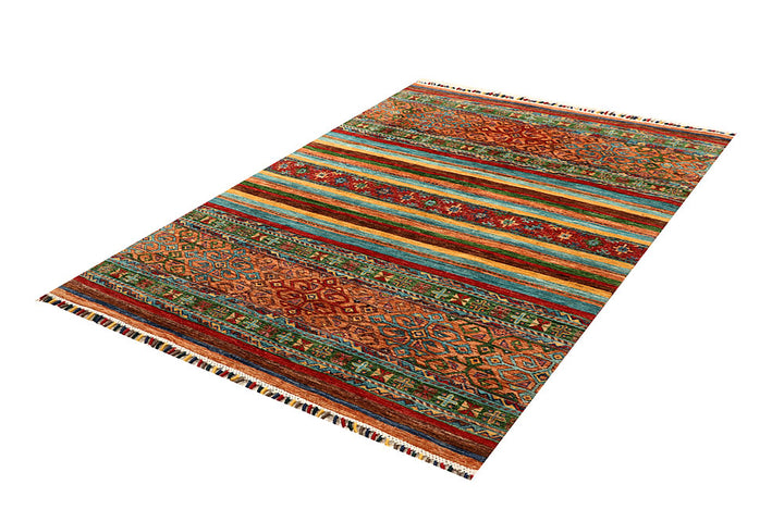 Multi Colored Kazak 4' 10 x 6' 10 - No. 67251 - ALRUG Rug Store