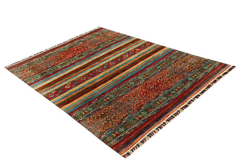 Multi Colored Kazak 4' 10 x 6' 10 - No. 67251 - ALRUG Rug Store