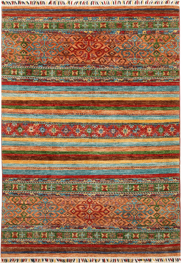 Multi Colored Kazak 4' 10 x 6' 10 - No. 67251 - ALRUG Rug Store