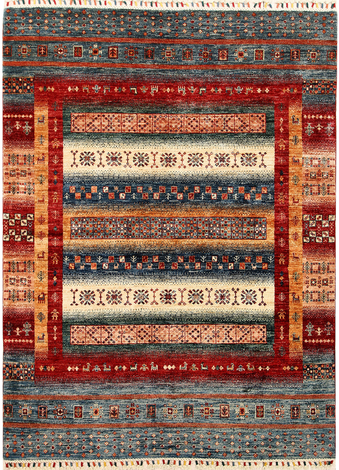 Multi Colored Kazak 5' 1 x 6' 9 - No. 67253 - ALRUG Rug Store