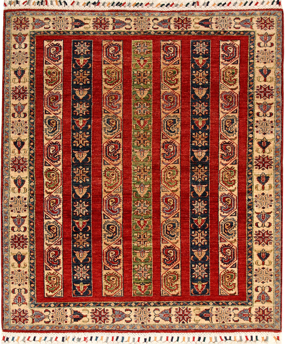 Multi Colored Kazak 4' 10 x 5' 8 - No. 67256 - ALRUG Rug Store