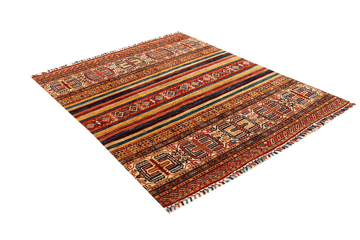 Multi Colored Kazak 4'  8" x 5'  7" - No. QA99815
