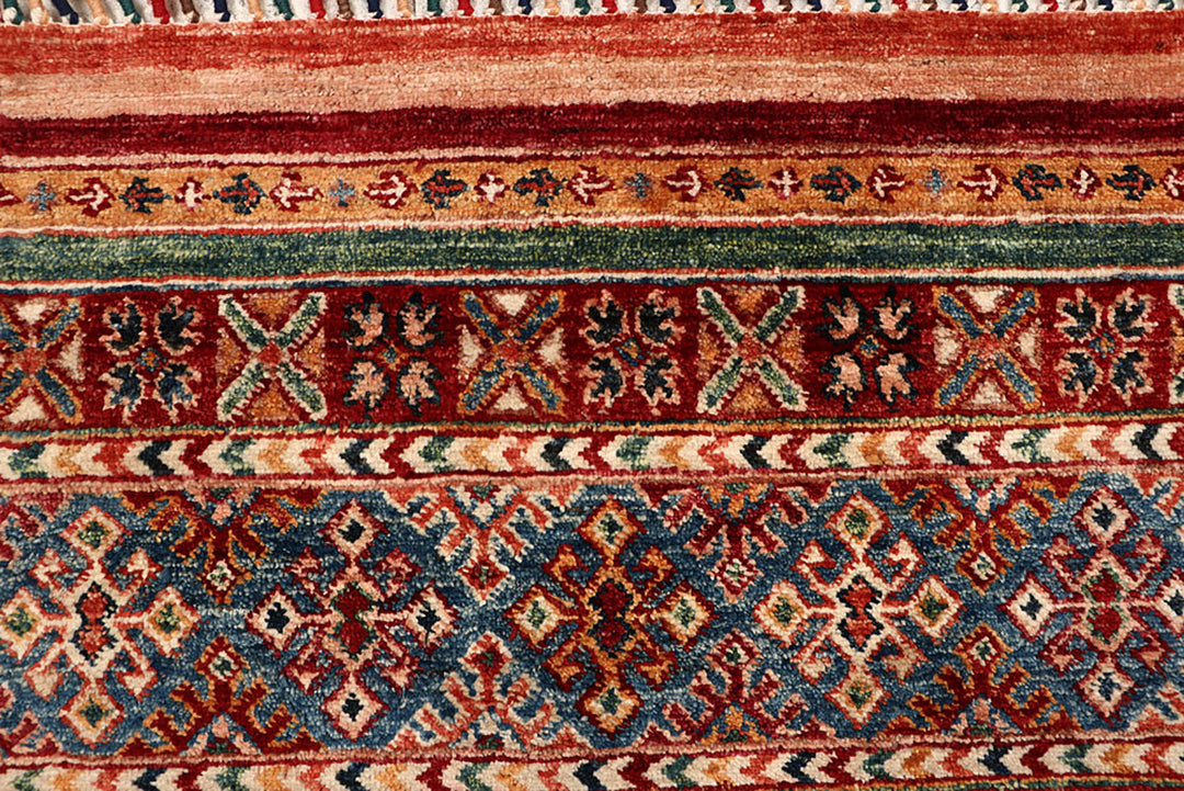 Multi Colored Kazak 5'  7" x 8' " - No. QA71781