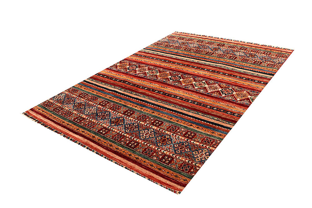 Multi Colored Kazak 5'  7" x 8' " - No. QA71781