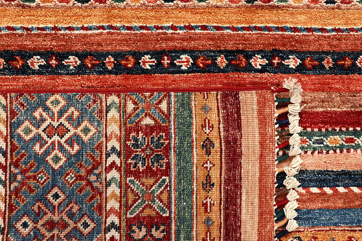 Multi Colored Kazak 5'  7" x 8' " - No. QA71781