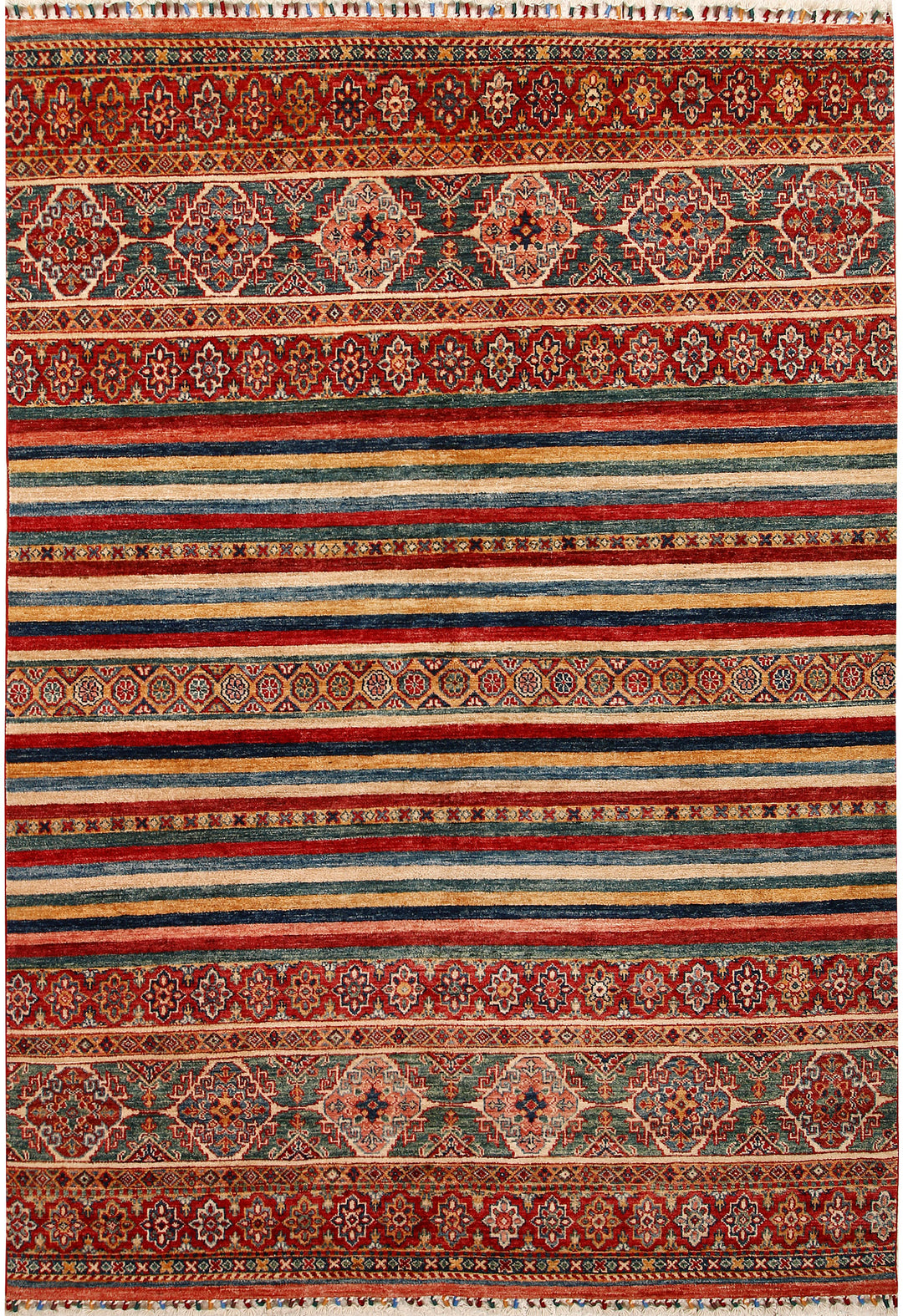 Multi Colored Kazak 5' 7 x 8' - No. 67275 - ALRUG Rug Store