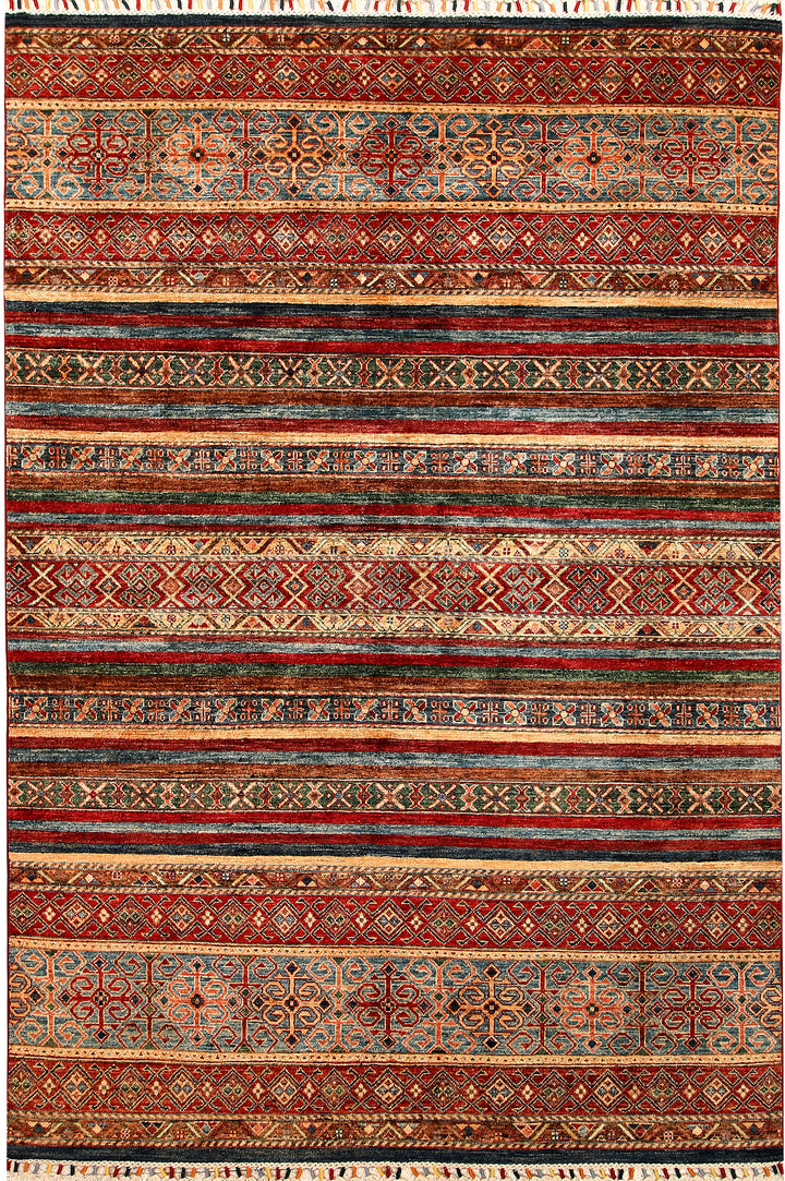 Multi Colored Kazak 5' 6 x 7' 11 - No. 67276 - ALRUG Rug Store