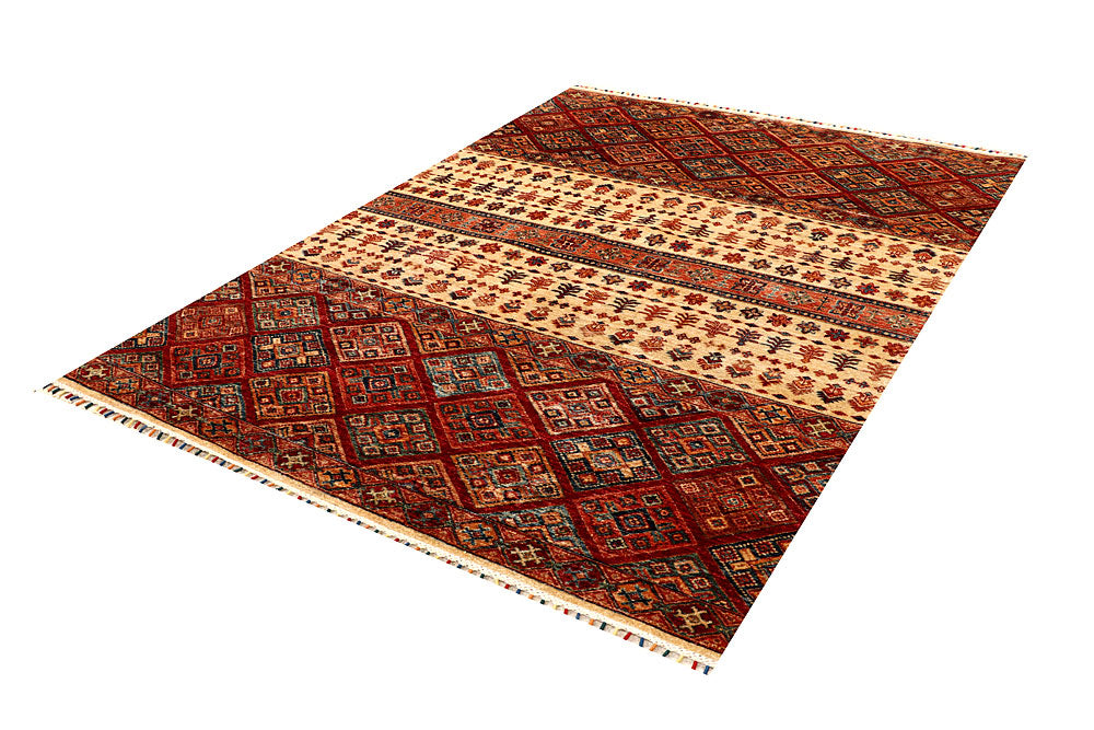 Multi Colored Kazak 5' 9 x 8' - No. 67278 - ALRUG Rug Store