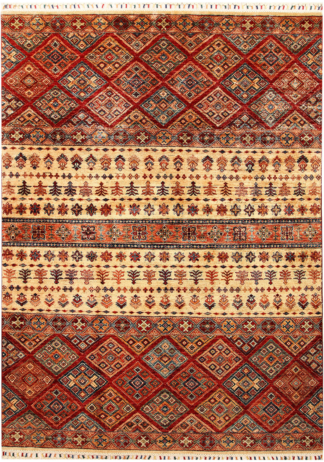 Multi Colored Kazak 5' 9 x 8' - No. 67278 - ALRUG Rug Store