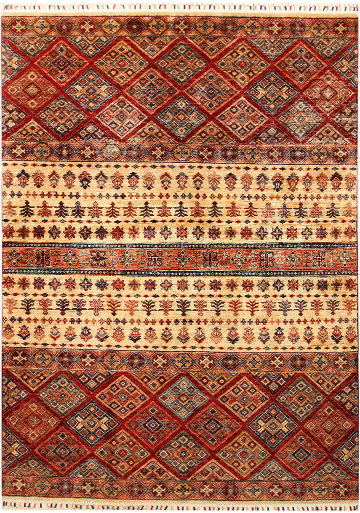 Multi Colored Kazak 5' 9 x 8' - No. 67278 - ALRUG Rug Store