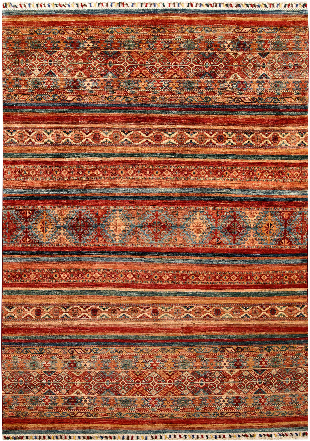 Multi Colored Kazak 5' 6 x 7' 10 - No. 67279 - ALRUG Rug Store