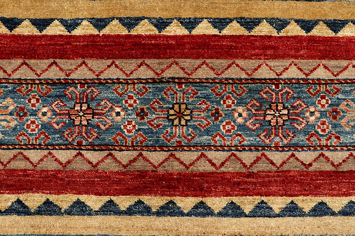 Multi Colored Kazak 5'  9" x 8' " - No. QA89002