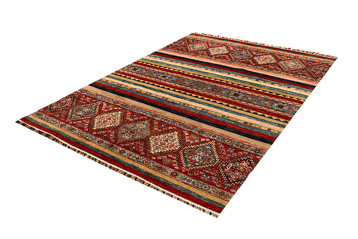 Multi Colored Kazak 5' 9 x 8' - No. 67280 - ALRUG Rug Store