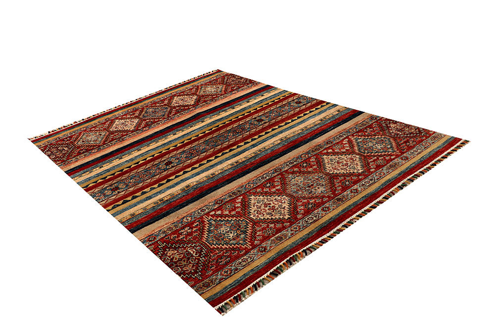 Multi Colored Kazak 5' 9 x 8' - No. 67280 - ALRUG Rug Store