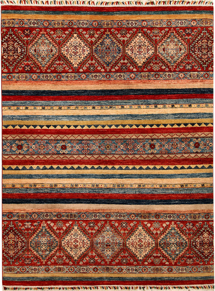 Multi Colored Kazak 5'  9" x 8' " - No. QA89002