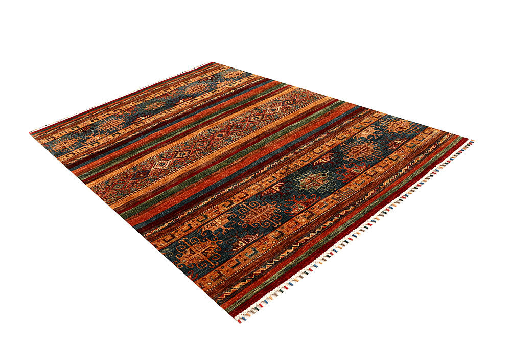 Multi Colored Kazak 5' 8 x 8' 2 - No. 67281 - ALRUG Rug Store