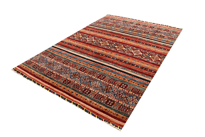 Multi Colored Kazak 5' 7 x 8' 1 - No. 67283 - ALRUG Rug Store