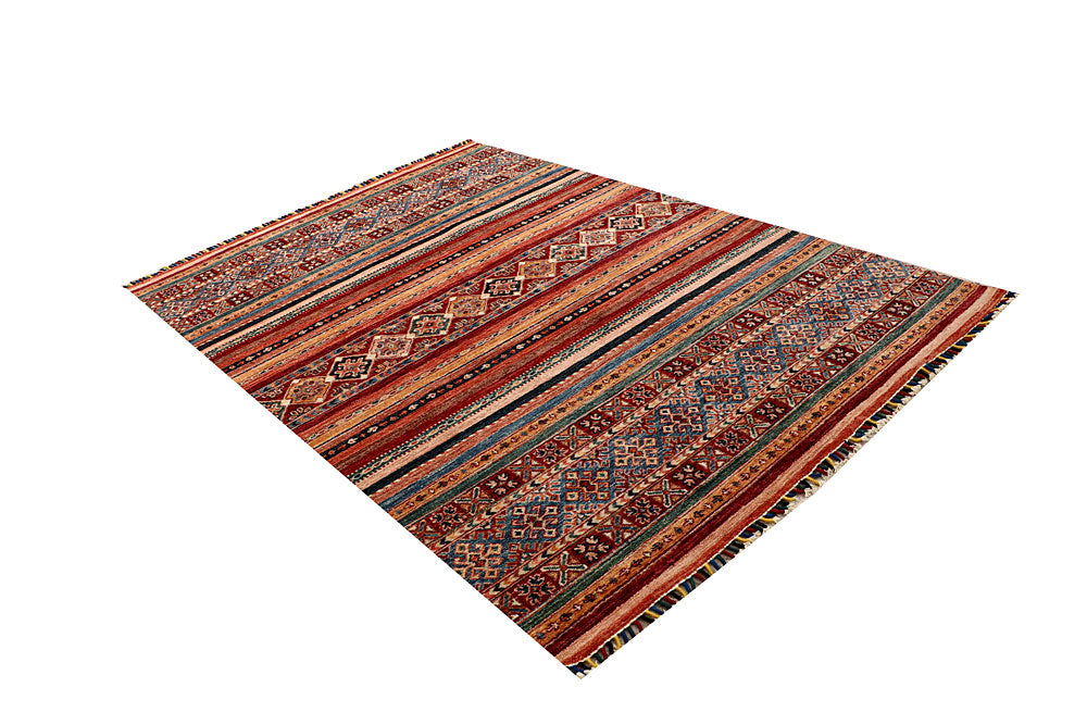 Multi Colored Kazak 5' 7 x 8' 1 - No. 67283 - ALRUG Rug Store