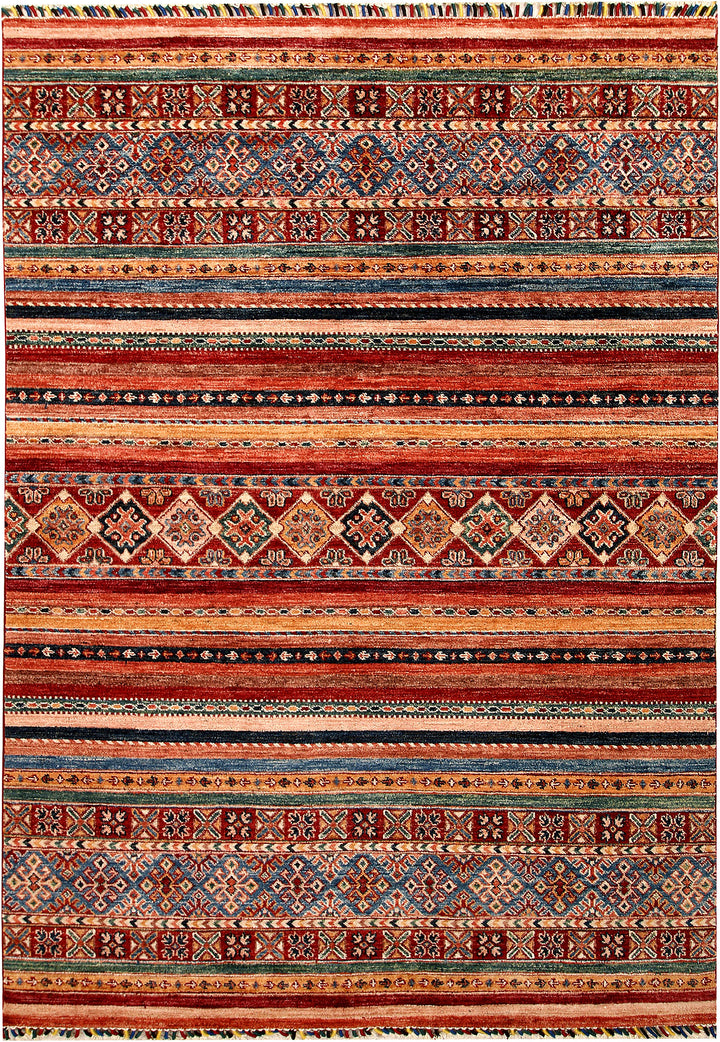 Multi Colored Kazak 5' 7 x 8' 1 - No. 67283 - ALRUG Rug Store