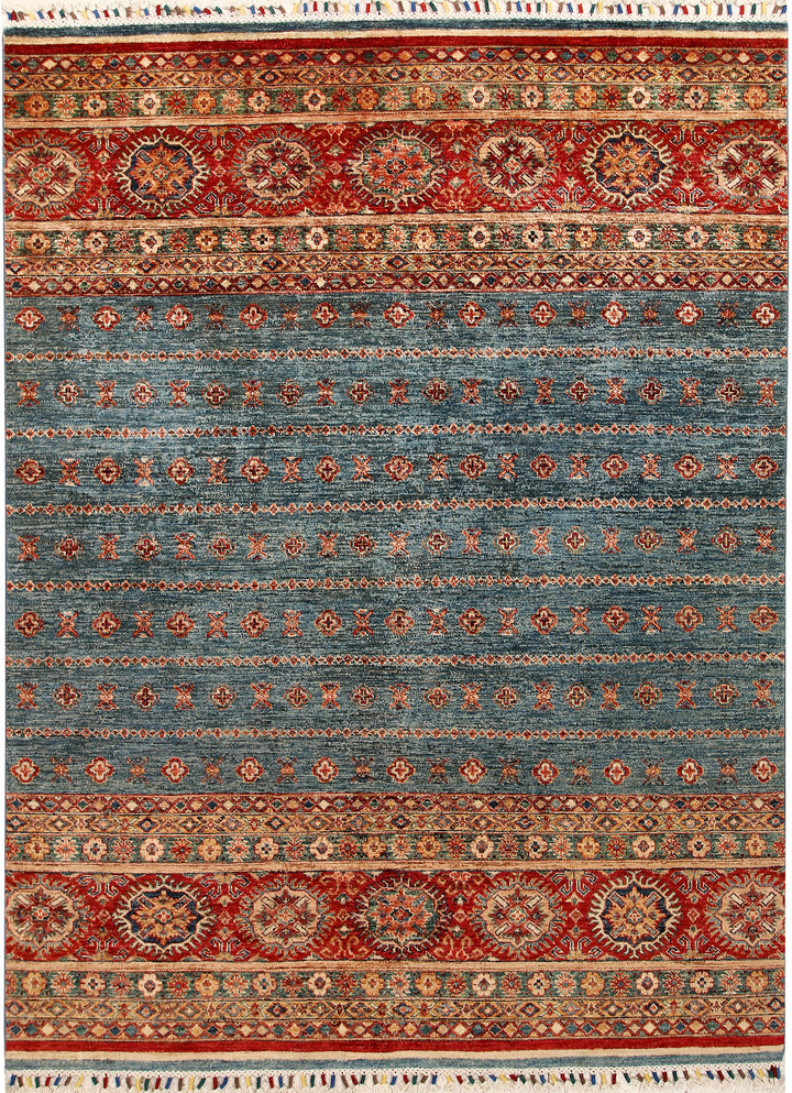 Multi Colored Kazak 5' 7 x 7' 6 - No. 67285 - ALRUG Rug Store