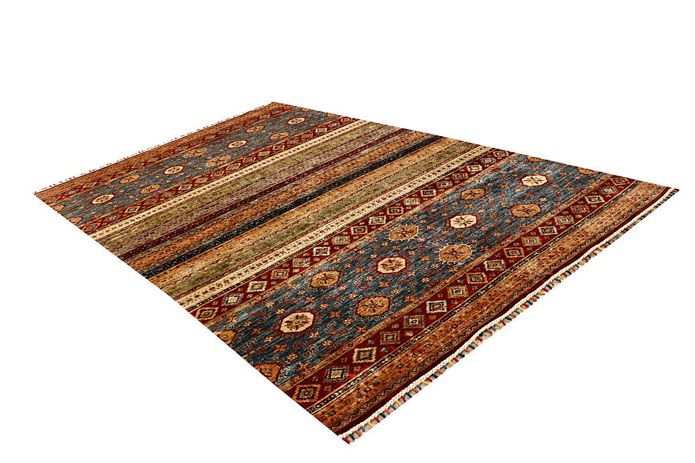 Multi Colored Kazak 6' 6 x 10' - No. 67287 - ALRUG Rug Store