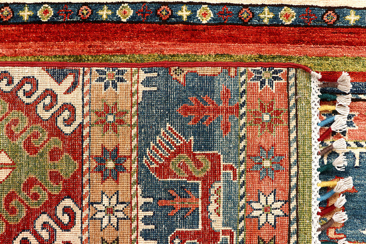 Multi Colored Kazak 6' 10 x 9' 10 - No. 67289 - ALRUG Rug Store