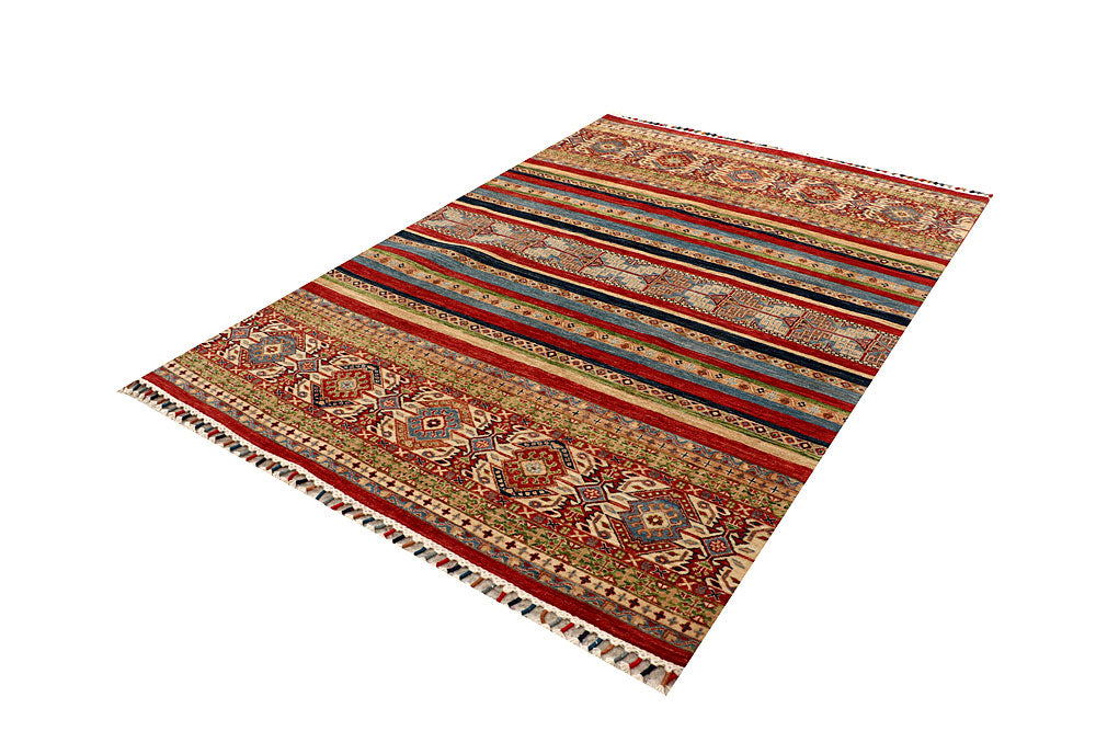 Multi Colored Kazak 5' 7 x 7' 9 - No. 67291 - ALRUG Rug Store