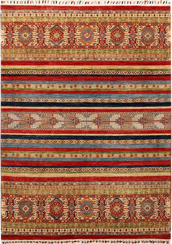 Multi Colored Kazak 5'  7" x 7'  9" - No. QA63566