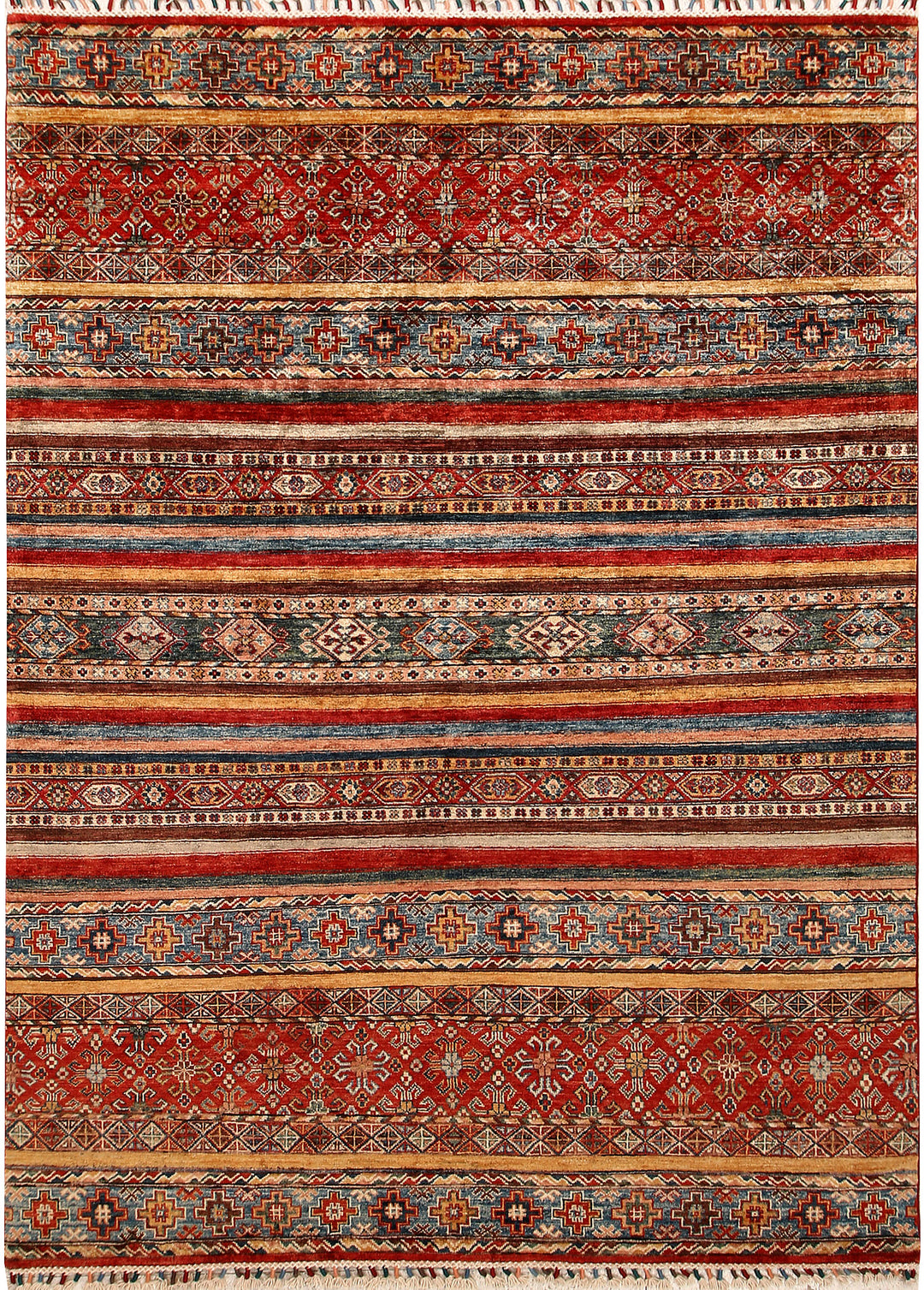 Multi Colored Kazak 5' 7 x 7' 7 - No. 67293 - ALRUG Rug Store