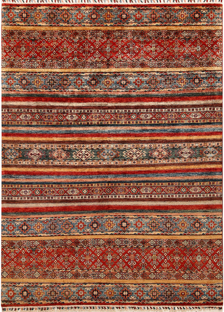 Multi Colored Kazak 5' 7 x 7' 7 - No. 67293 - ALRUG Rug Store