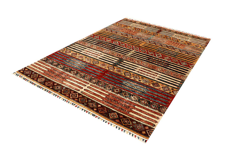Multi Colored Kazak 5' 5 x 8' - No. 67294 - ALRUG Rug Store