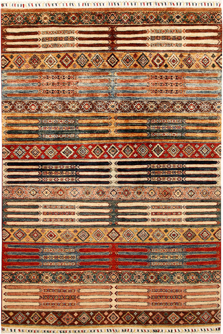 Multi Colored Kazak 5' 5 x 8' - No. 67294 - ALRUG Rug Store