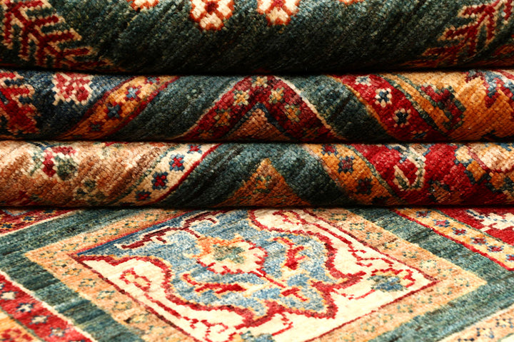 Multi Colored Kazak 5' 9 x 8' 4 - No. 67296 - ALRUG Rug Store