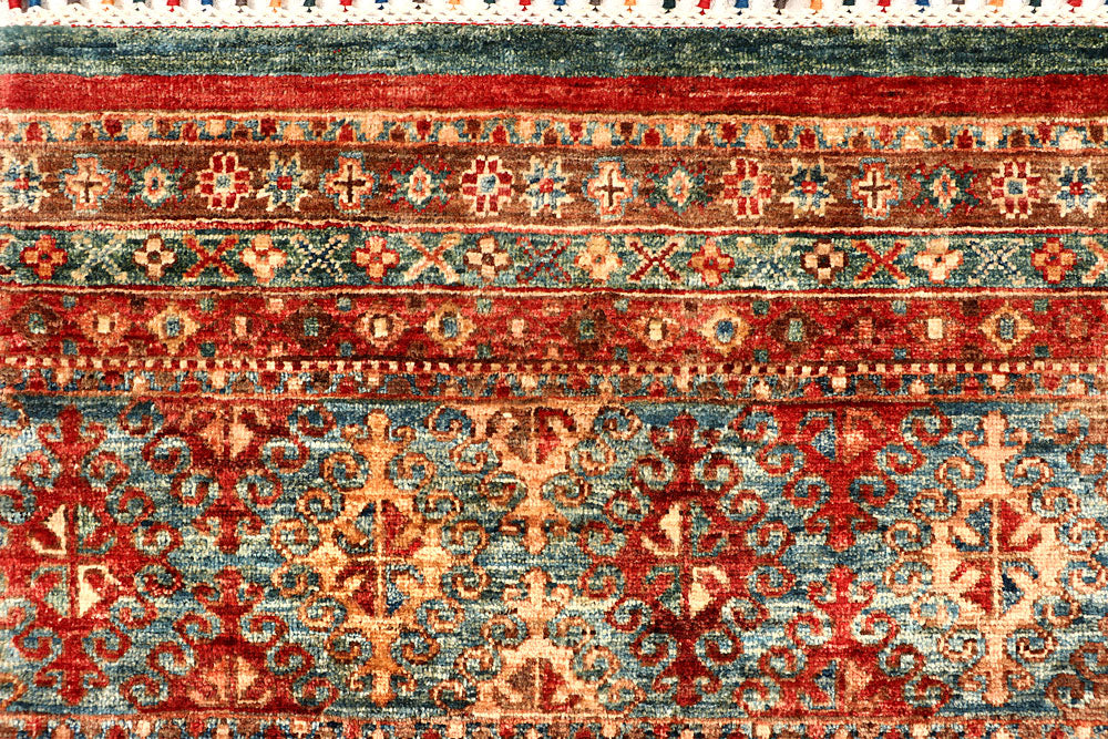 Multi Colored Kazak 5' 9 x 8' - No. 67297 - ALRUG Rug Store
