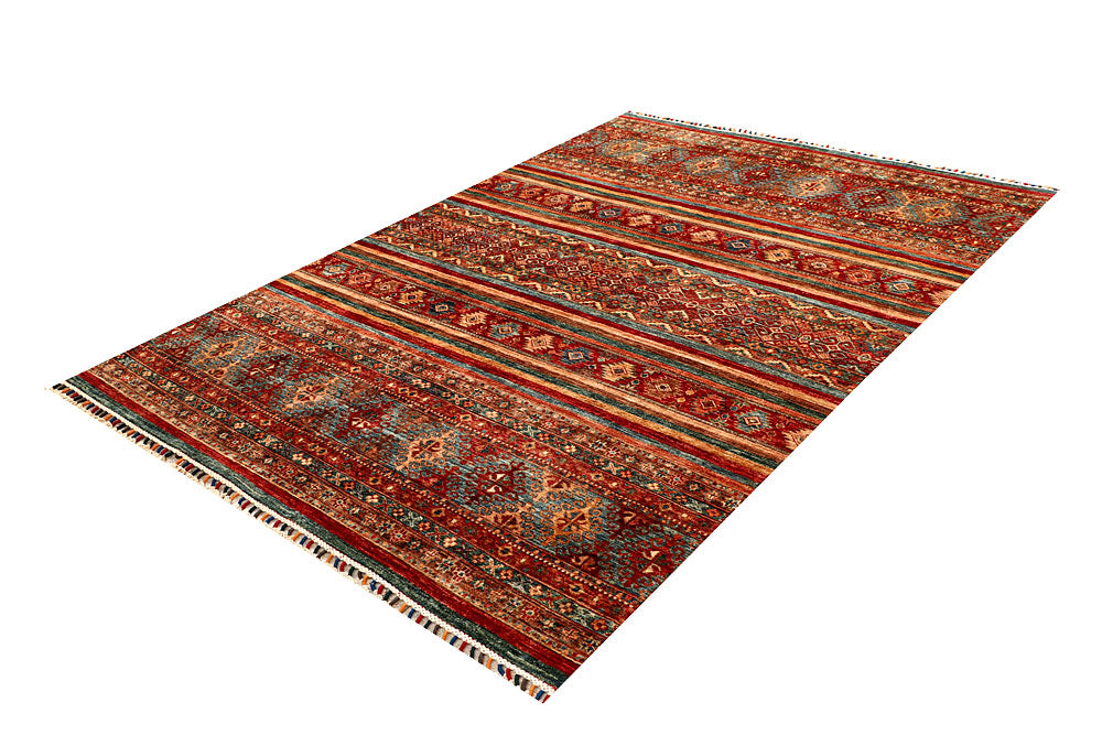Multi Colored Kazak 5' 9 x 8' - No. 67297 - ALRUG Rug Store