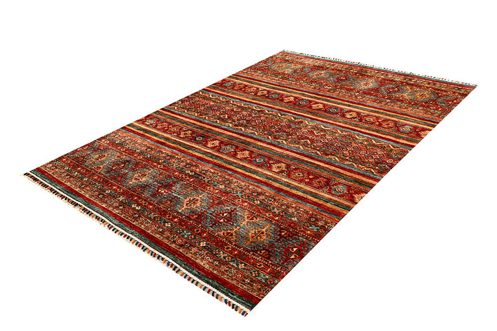 Multi Colored Kazak 5' 9 x 8' - No. 67297 - ALRUG Rug Store