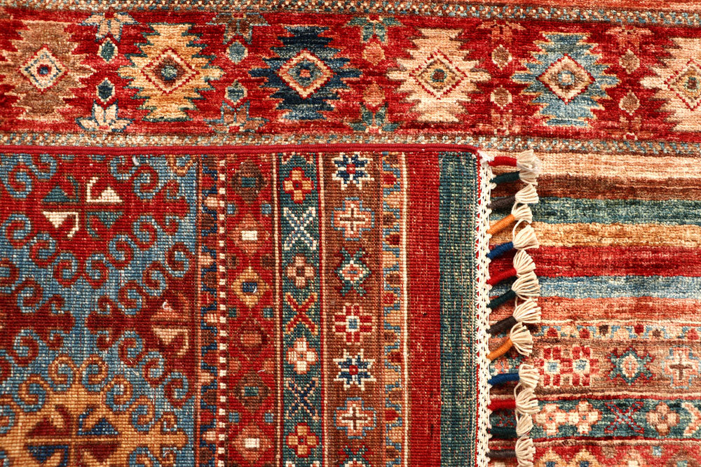 Multi Colored Kazak 5' 9 x 8' - No. 67297 - ALRUG Rug Store