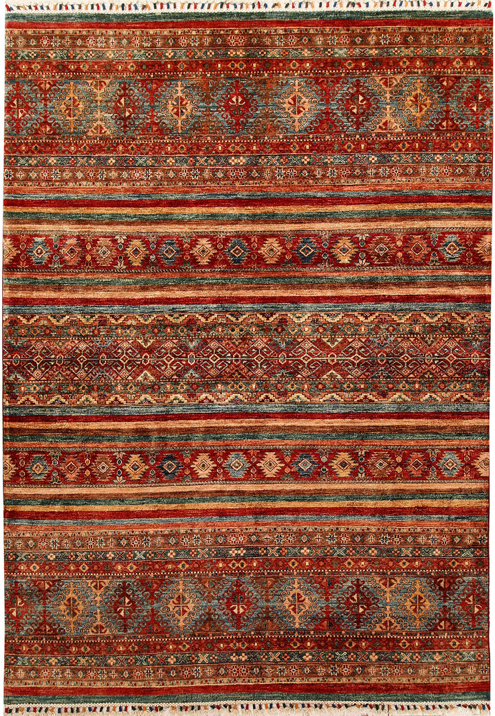Multi Colored Kazak 5' 9 x 8' - No. 67297 - ALRUG Rug Store