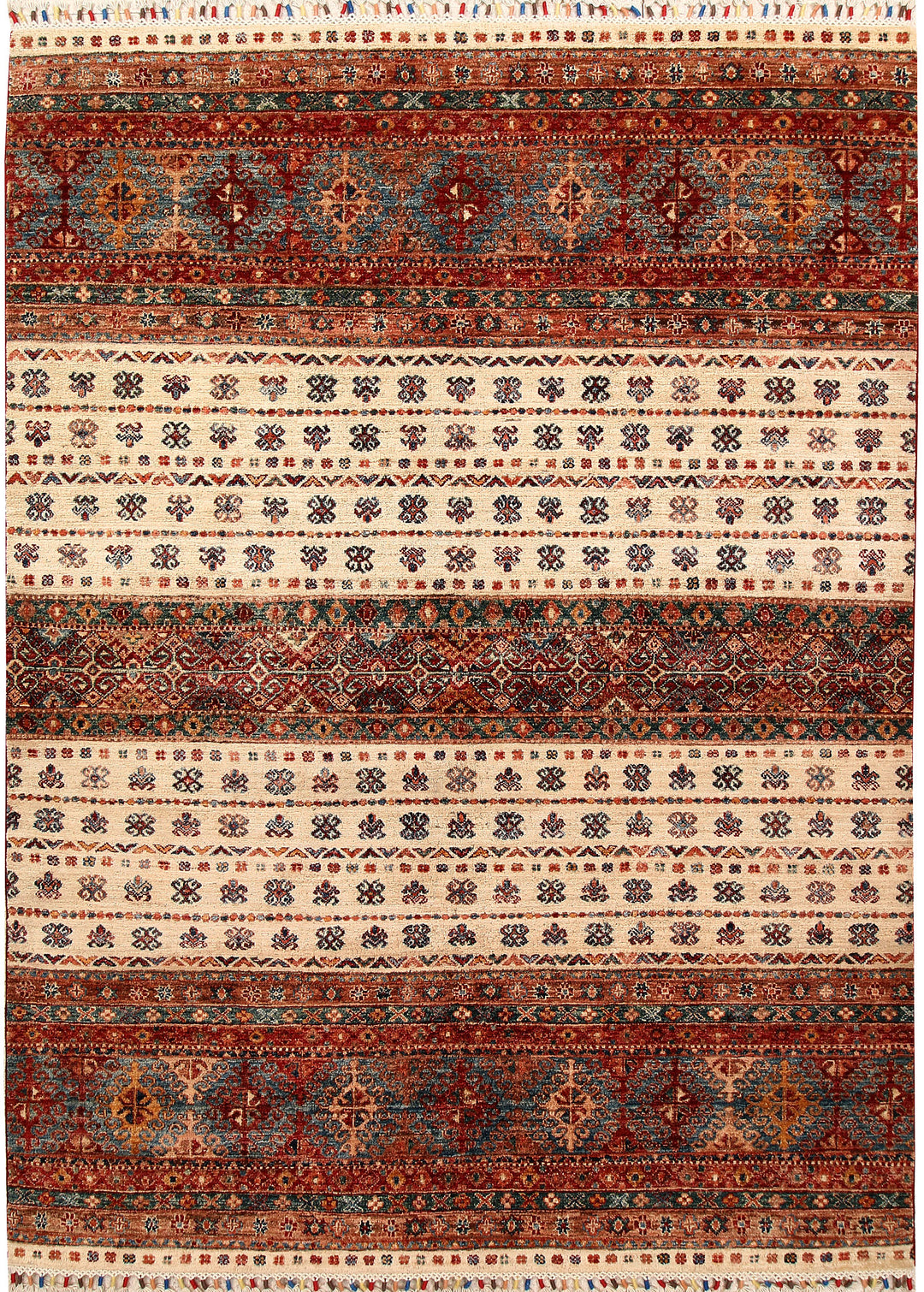 Multi Colored Kazak 5' 8 x 8' - No. 67300 - ALRUG Rug Store