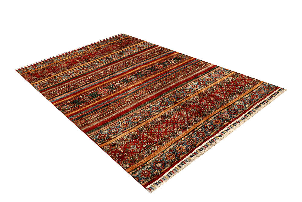 Multi Colored Kazak 5' 6 x 8' - No. 67301 - ALRUG Rug Store
