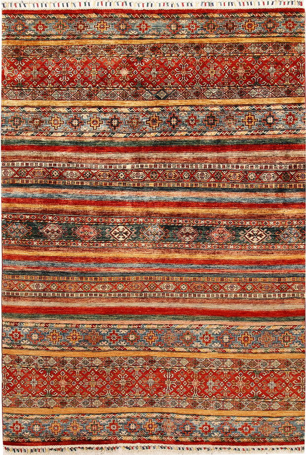 Multi Colored Kazak 5' 6 x 8' - No. 67301 - ALRUG Rug Store