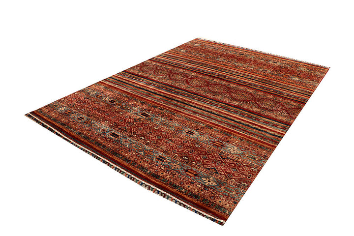 Multi Colored Kazak 6' 8 x 9' 7 - No. 67302 - ALRUG Rug Store