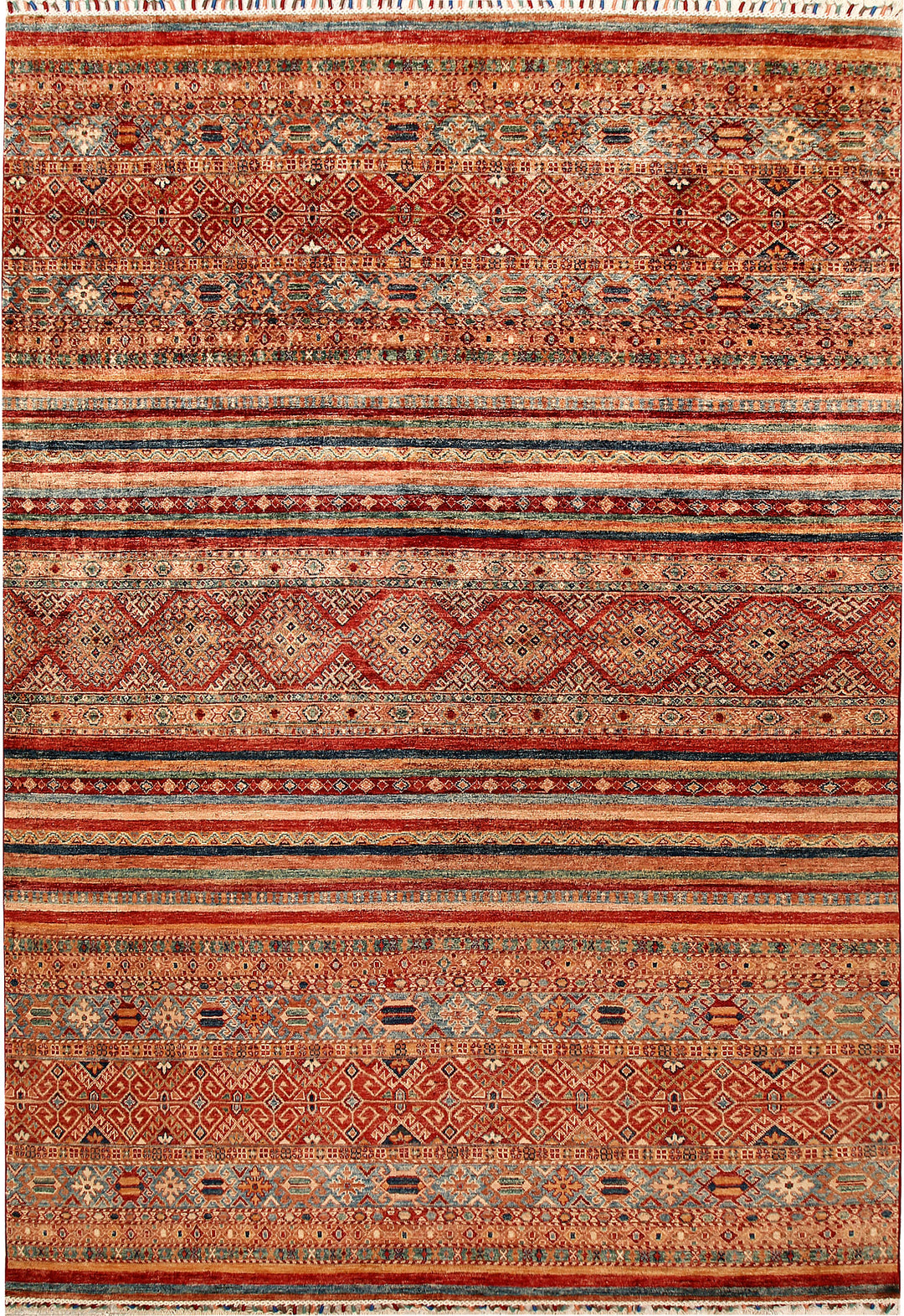 Multi Colored Kazak 6' 8 x 9' 7 - No. 67302 - ALRUG Rug Store