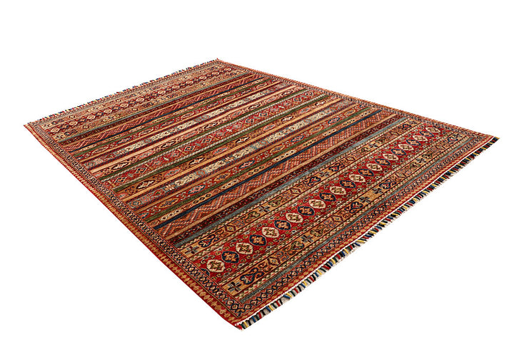 Multi Colored Kazak 6' 6 x 9' 4 - No. 67303 - ALRUG Rug Store