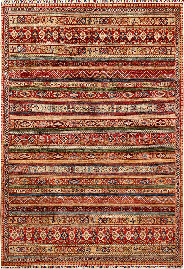 Multi Colored Kazak 6' 6 x 9' 4 - No. 67303 - ALRUG Rug Store