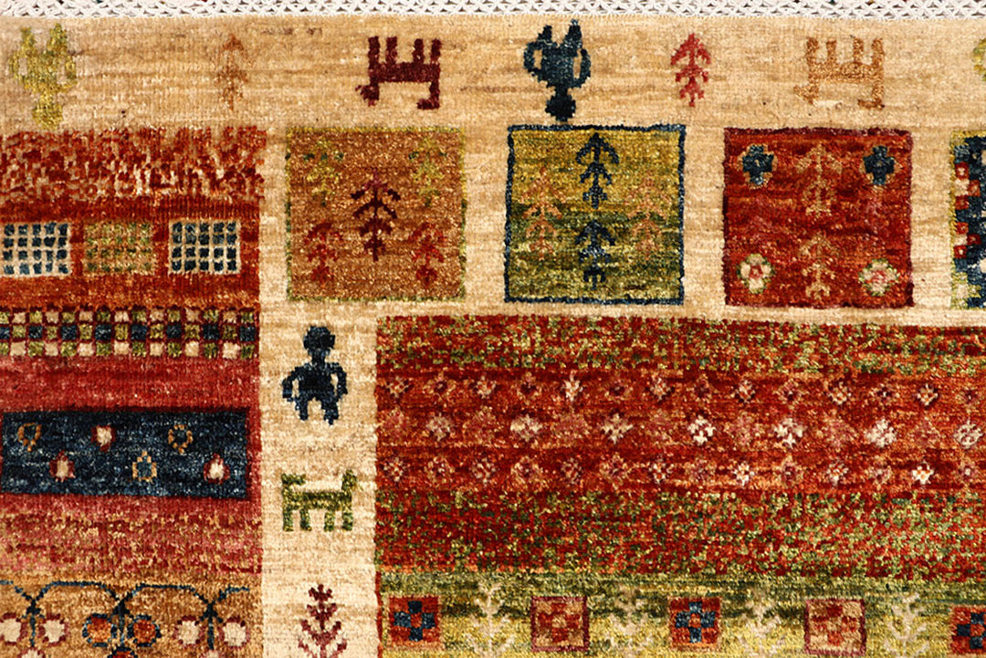 Multi Colored Kazak 6'  7" x 9'  9" - No. QA40438